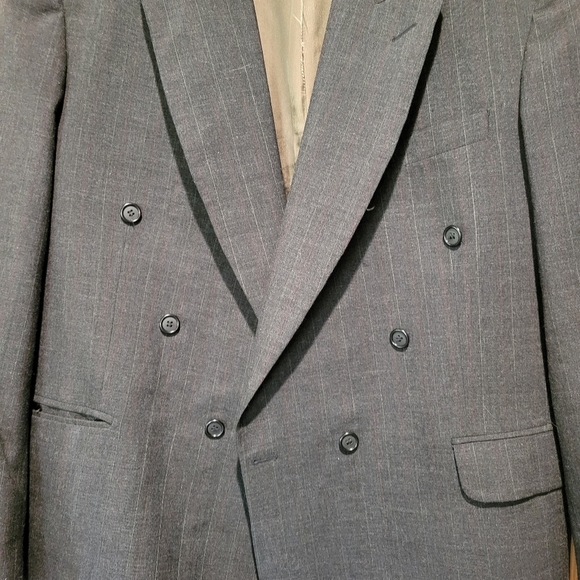 English Manor Men's Black Double-Breasted Blazer - Picture 3 of 11